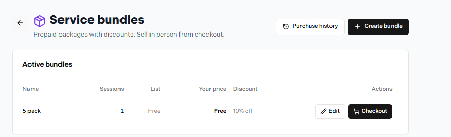 View service bundles